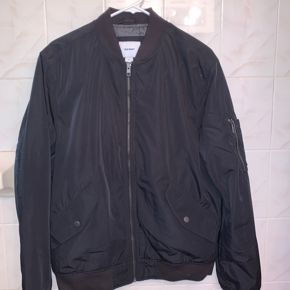 MENS OLD NAVY BOMBER JACKET SIZE MEDIUM